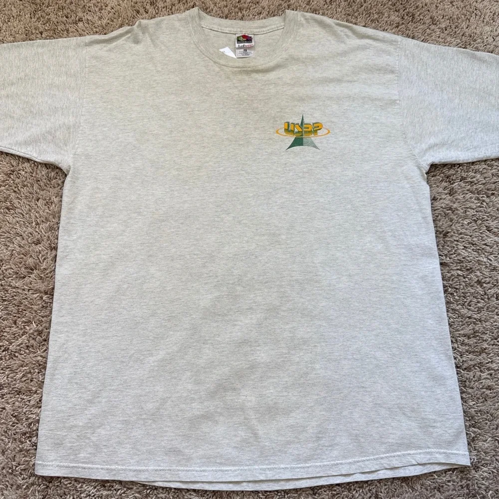 Vintage 2000 Alien Interdiction USBP Fruit of the Loom T-Shirt XL Gray Humor